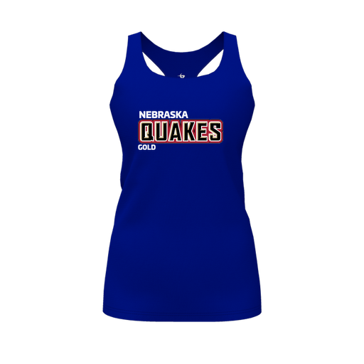 [CUS-DFW-RCBK-PER-RYL-FYS-LOGO3] Racerback Tank Top (Female Youth S, Royal, Logo 3)