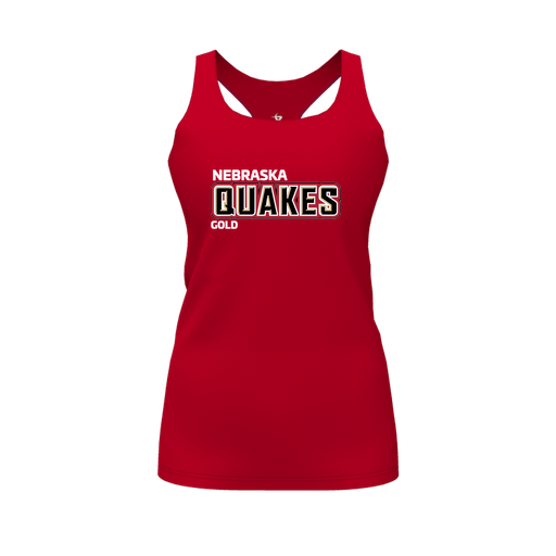 [CUS-DFW-RCBK-PER-RED-FYS-LOGO3] Racerback Tank Top (Female Youth S, Red, Logo 3)