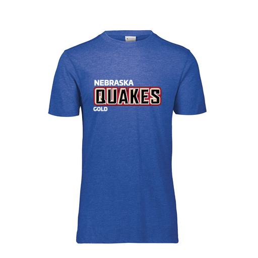 [FTSCUBRY-YS-LOGO3] Decker Youth Tri-Blend T-Shirt - Short Sleeve (Youth S, Royal, Logo 3)