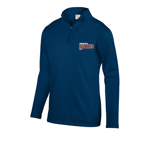 [FOLQFFNV-AS-LOGO3] Decker Men's FlexFleece 1/4 Zip (Adult S, Navy, Logo 3)