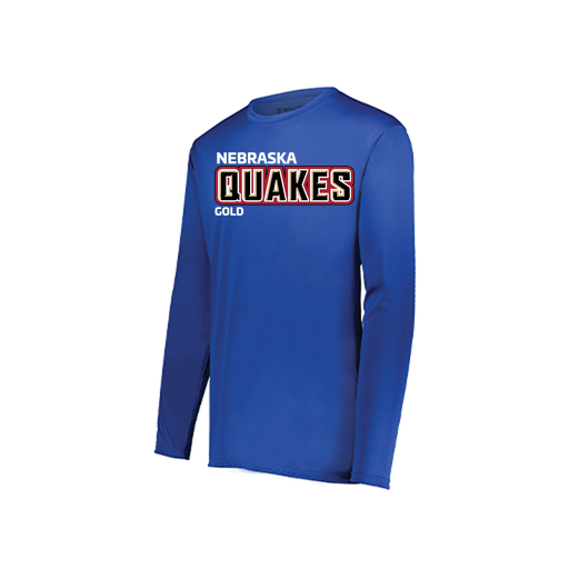 [222823.060.S-LOGO3] Youth LS Smooth Sport Shirt (Youth S, Royal, Logo 3)