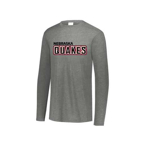 [FTLCUBGY-YS-LOGO1] Decker Youth Tri-Blend T-Shirt - Long Sleeve (Youth S, Gray, Logo 1)