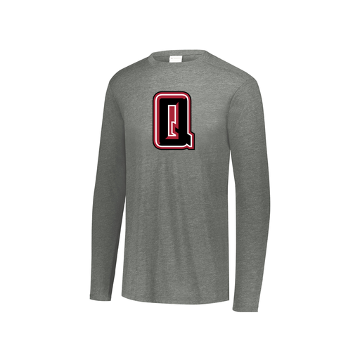 [FTLCUBGY-YS-LOGO2] Decker Youth Tri-Blend T-Shirt - Long Sleeve (Youth S, Gray, Logo 2)