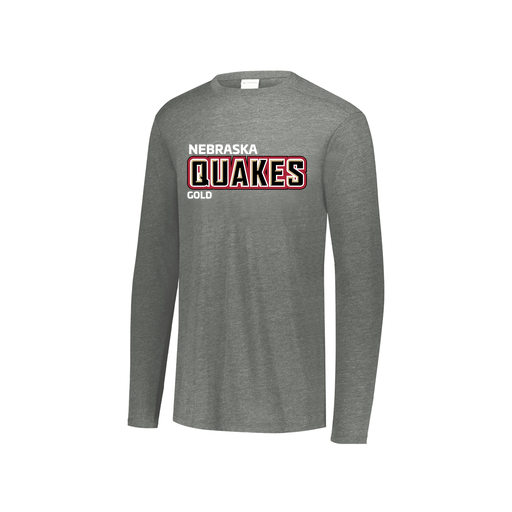 [FTLCUBGY-YS-LOGO3] Decker Youth Tri-Blend T-Shirt - Long Sleeve (Youth S, Gray, Logo 3)