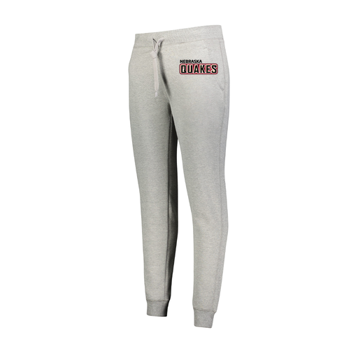 [229748.017.XS-LOGO1] Ladies 60/40 Fleece Jogger (Female Adult XS, Silver, Logo 1)